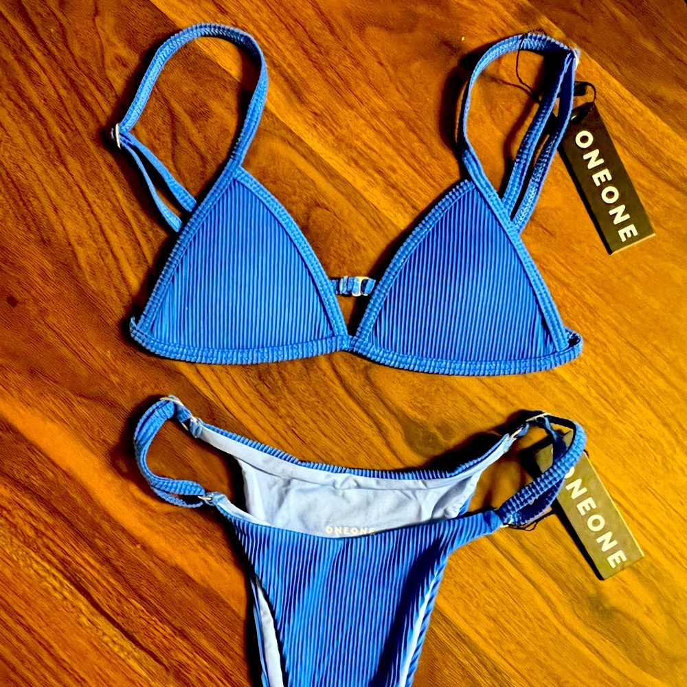 ONEONE Swimwear swimsuit bikinis Blue Alli NWT Size XS